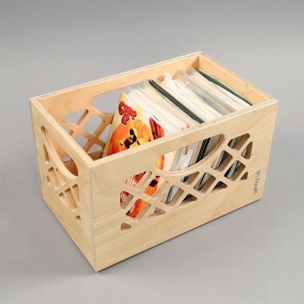 Turntable Lab: Wooden Browser Record Storage Crate for 7    LPs Online Sale - Image 3