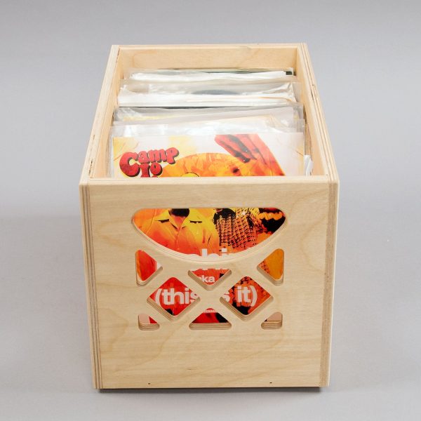 Turntable Lab: Wooden Browser Record Storage Crate for 7    LPs Online Sale - Image 4