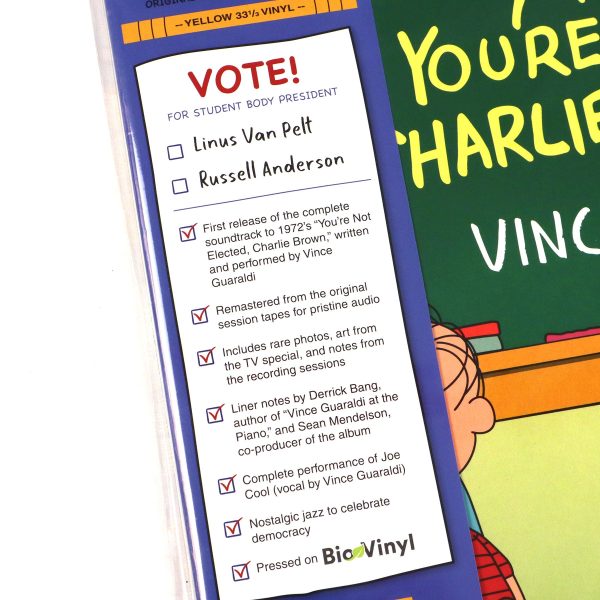 Vince Guaraldi: You re Not Elected, Charlie Brown (Indie Exclusive Colored Vinyl) Vinyl LP Online now - Image 4