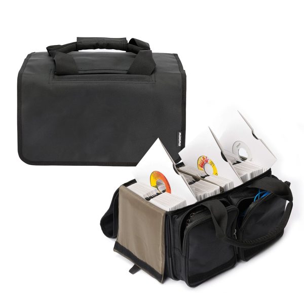 Magma: 45 Record Bag 150 for 7  Records - Black   Khaki (MGA43013) Hot on Sale