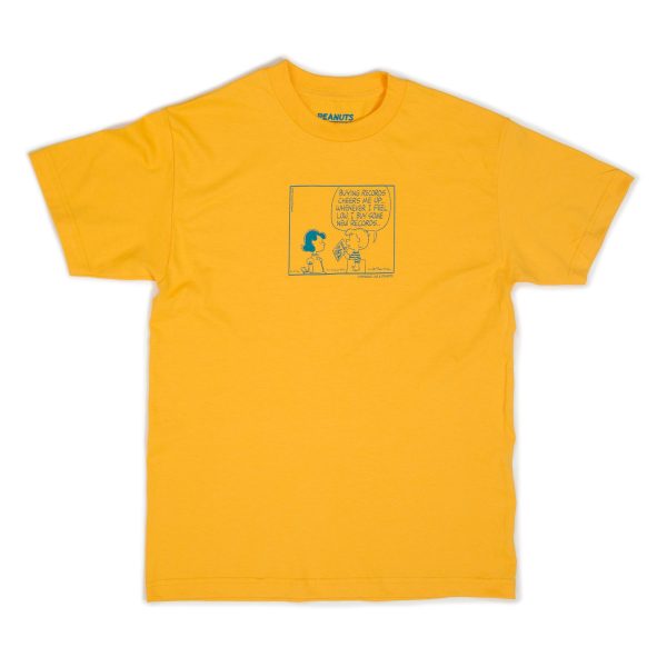 Turntable Lab: Peanuts Record Shopping Shirt - Gold Online now
