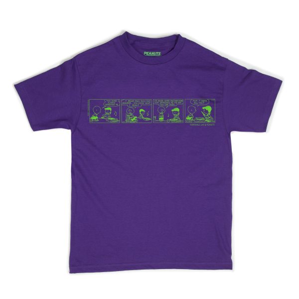 Turntable Lab: Peanuts Sad Song Shirt - Purple For Sale