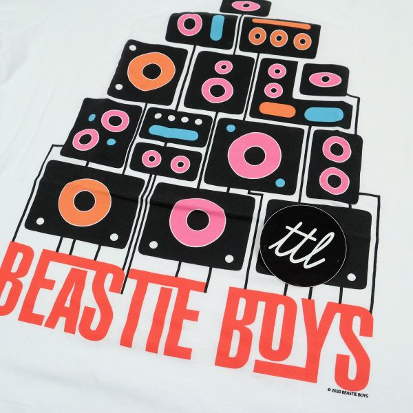 Beastie Boys: Tape Shirt - White For Discount - Image 2