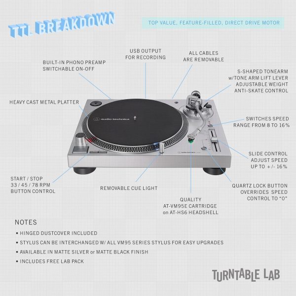 Audio-Technica: AT-LP120X   Kanto YU6   Turntable Package Sale - Image 3