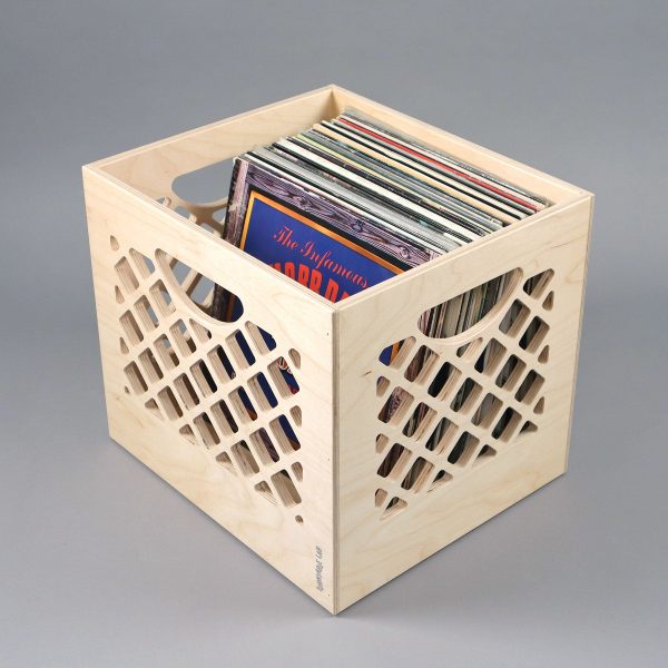 Turntable Lab: Collector Wooden Record Storage Crate on Sale